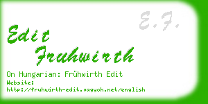 edit fruhwirth business card